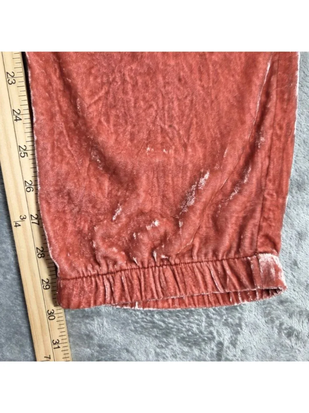 J Crew Pants Womens 10 Tall Burnished Orange Velvet Dressy Cocktail Joggers